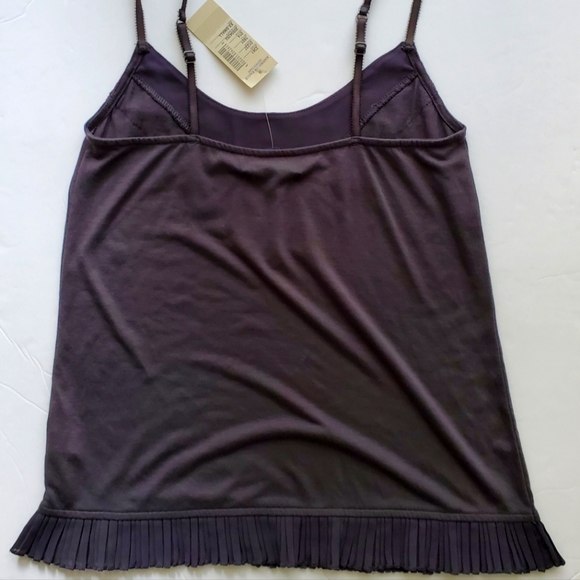 NWT AEO AMERICAN EAGLE OUTFITTERS Dark Gray Romantic Lace Trim Cami XXS - Picture 2 of 4